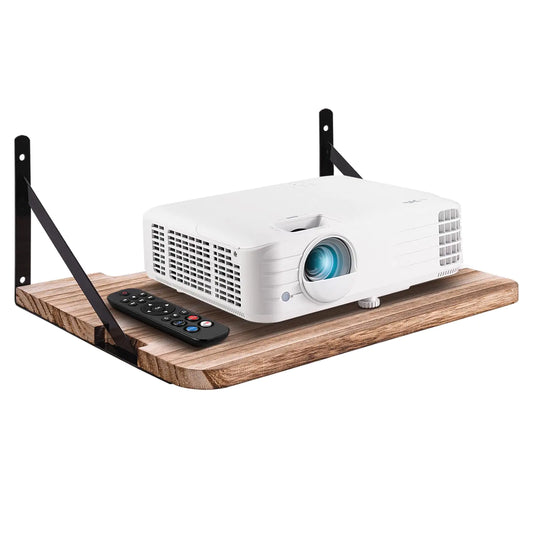 BEARUT Projector Shelf16.2" x 11"(L*W)Projector Wall Mount Floating Shelf Projector StandProjector Rack HolderProjector MountRouter Shelf Modem Cable Box Shelf for Xbox Series PS5 PS4 Wood SS1