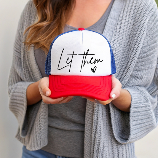 Let Them Patriotic Hat | Otto Cap | Teacher Hat | Stylish Trendy Hat