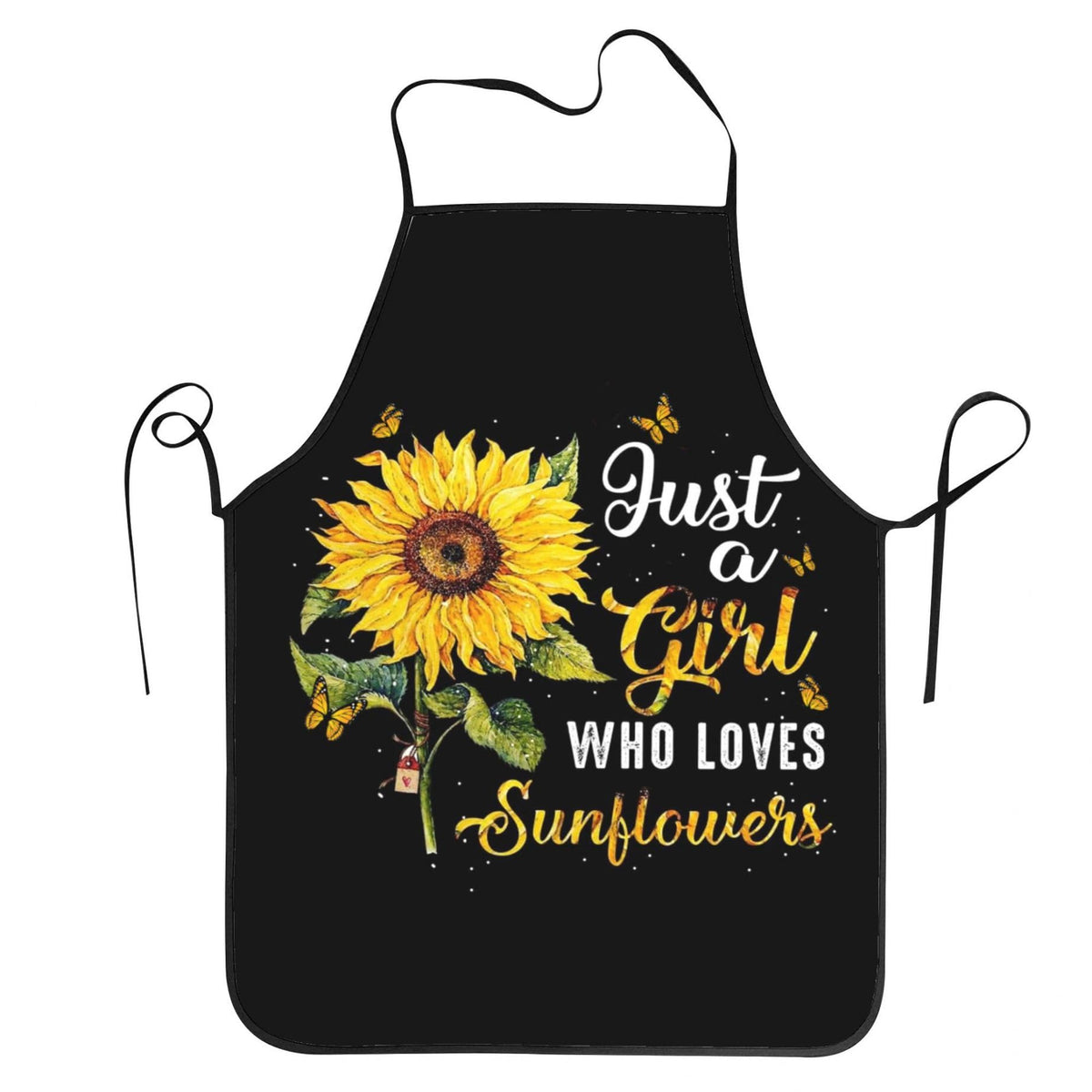 Sunflower Bib Apron with Extra Long Ties