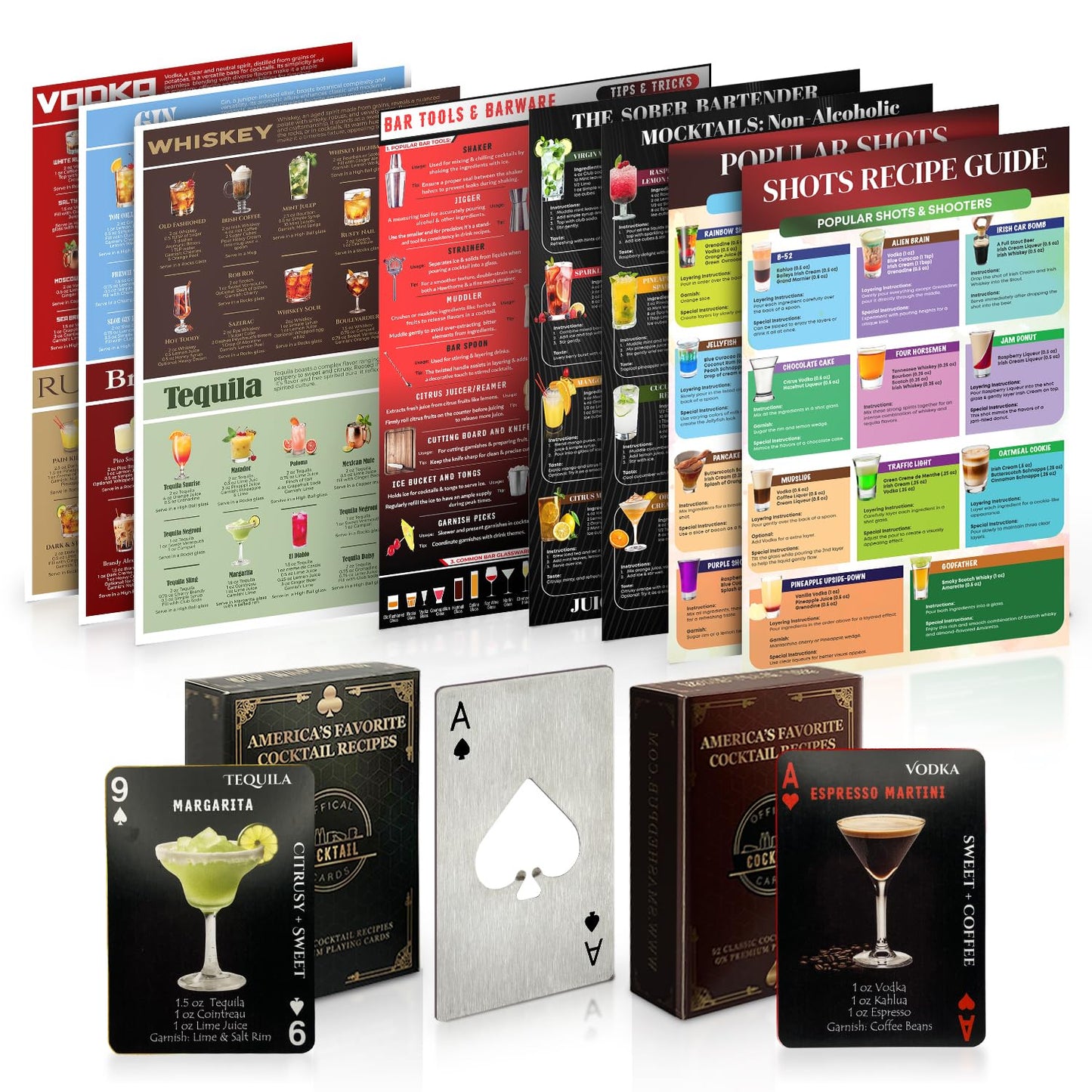 Official Cocktail Cards Bar Essentials Set