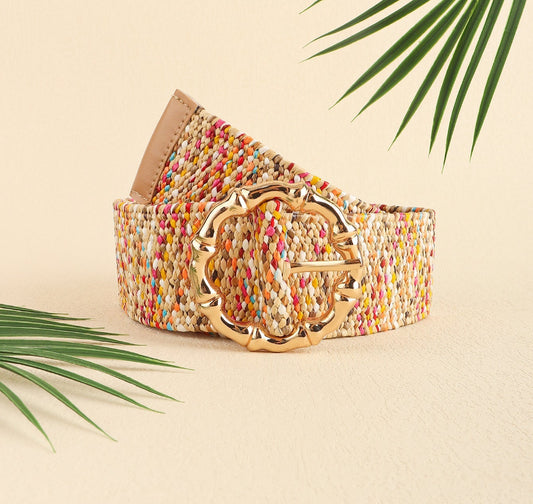 Multicolored Wide Belt