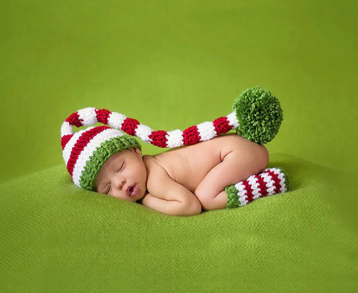 Newborn Photography Outfit Set with Knitted Sweater