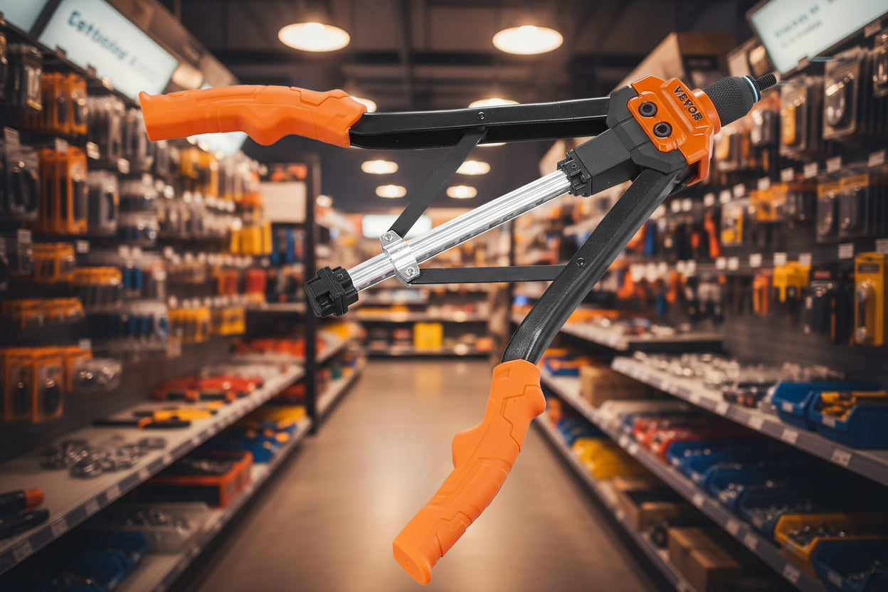 VEVOR Rivet Nut Tool, 16 inch Rivnut Tool Kit with 13PCS Metric and SAE Mandrels, 186PCS Rivet Nuts, Semi-auto Retraction, M3, M4, M5, M6, M8, M10, M12, 1/4-20, 5/16-18, 3/8-16, 1/2-13, 8-32, 10-24