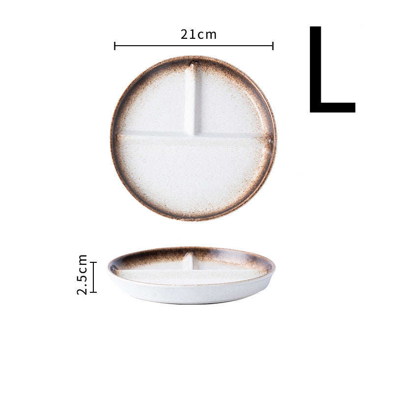 Japanese Ceramic Compartment Dinner Plate