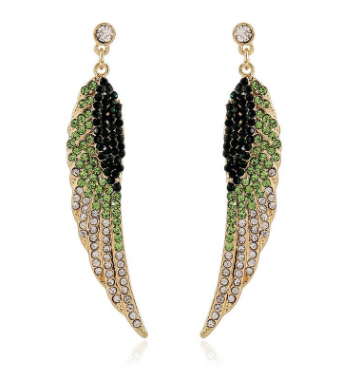 Angel Wings Rhinestone Earrings