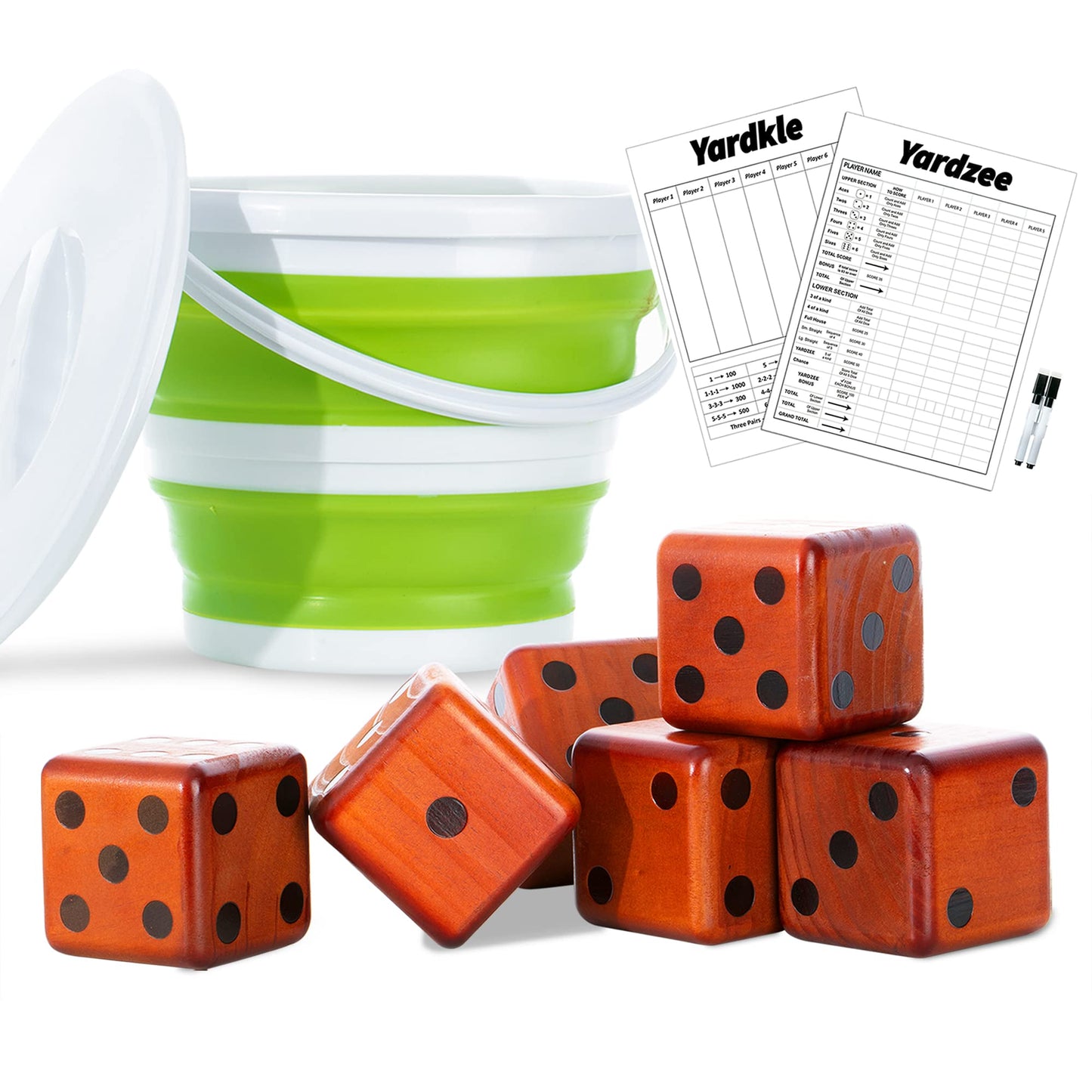 Giant Wooden Yard Dice Outdoor Lawn Game