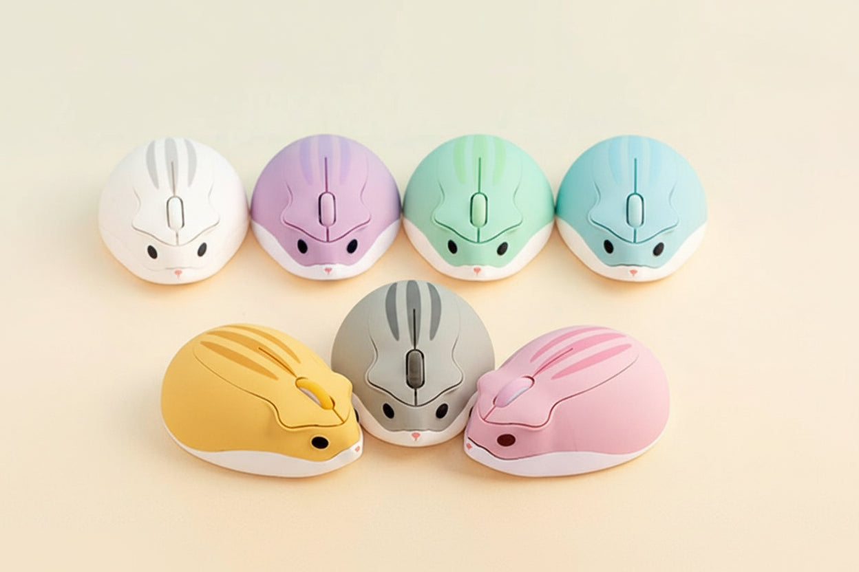 CHUYI 2.4G Wireless Optical Mouse Cute Hamster Cartoon Computer Mice Ergonomic Mini 3D Office Mouse For Kid Girl Gift PC Tablet