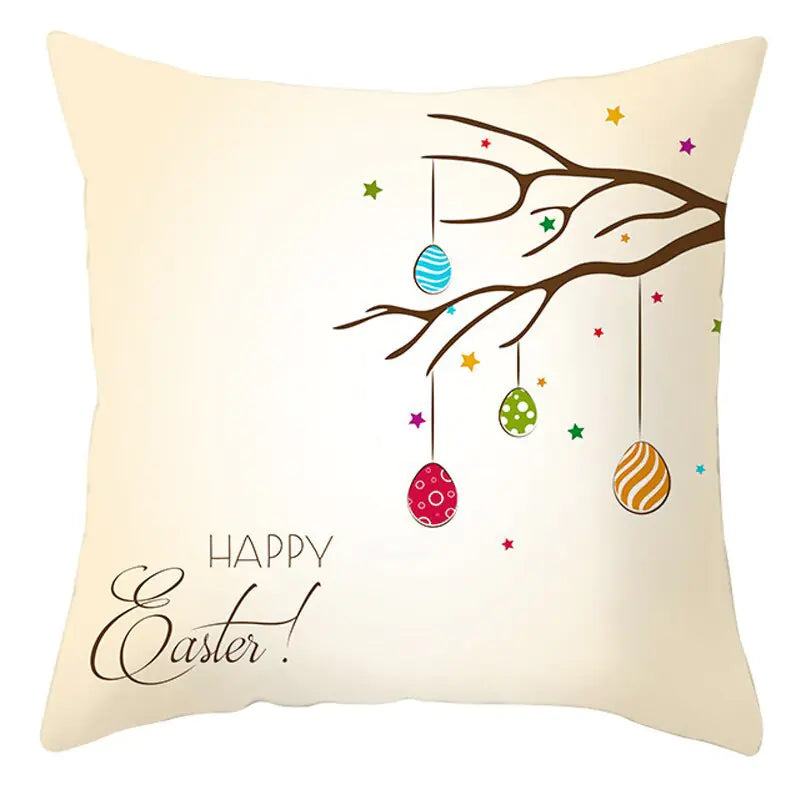 Easter Short Plush Pillowcase Cushion 18x18 inches