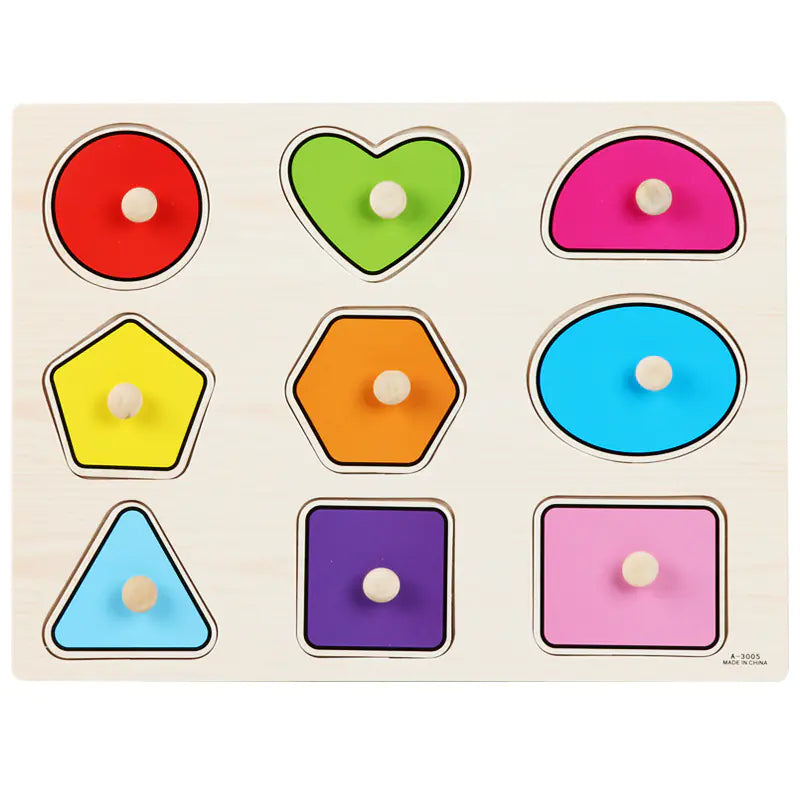 Montessori Pegged Wooden Puzzle Board for Kids