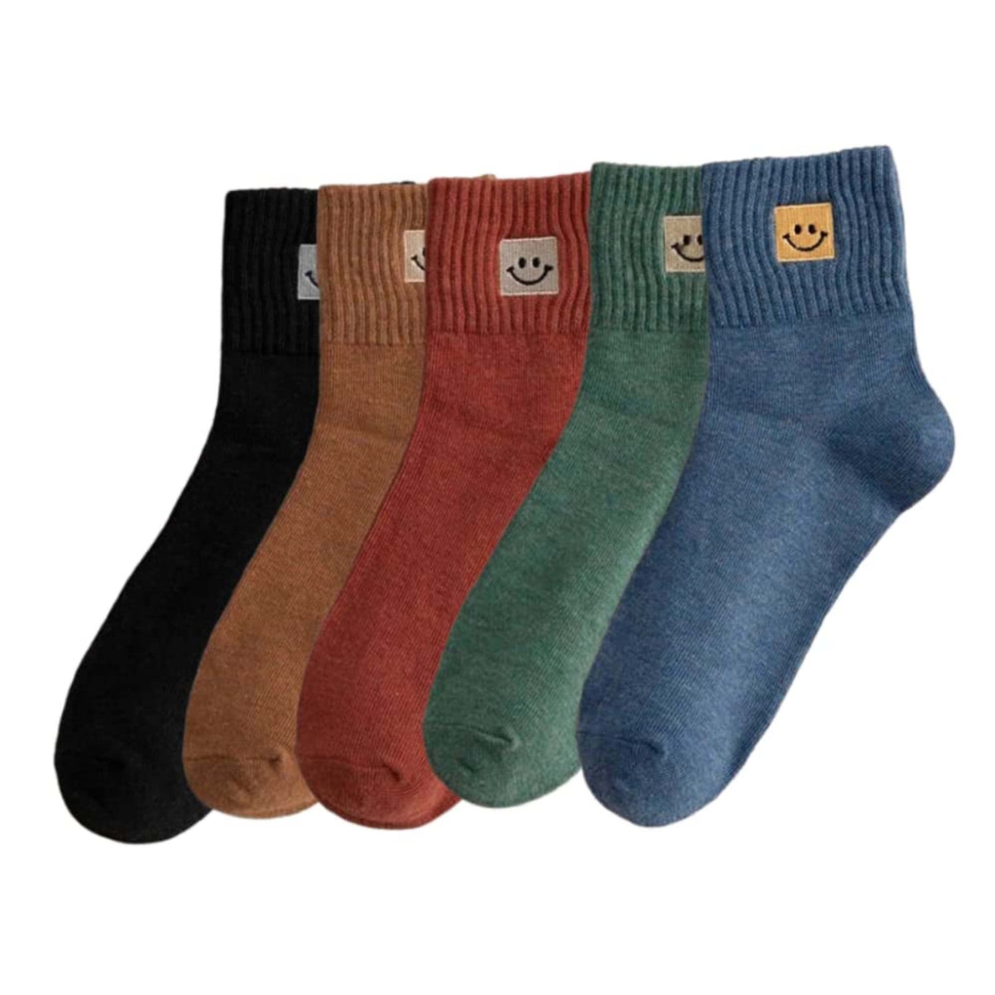 Cute Smile Face Socks – 5 Pairs