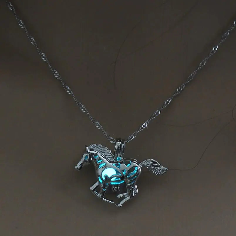 Glowing Horse Necklace