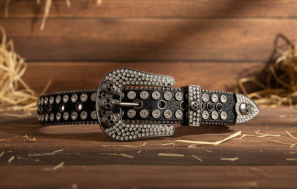 PU Leather Skull Belt