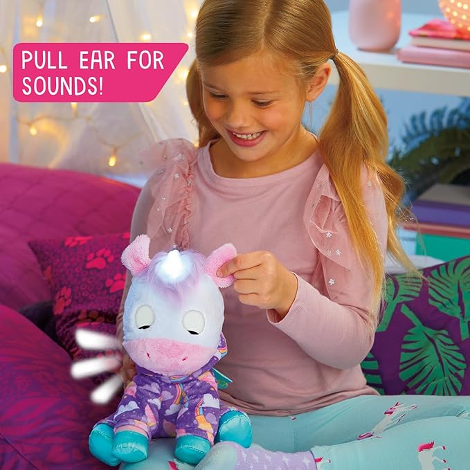 FurReal Interactive Jammiecorn Unicorn 8-inch Plush with Lights, Sounds and Reactions