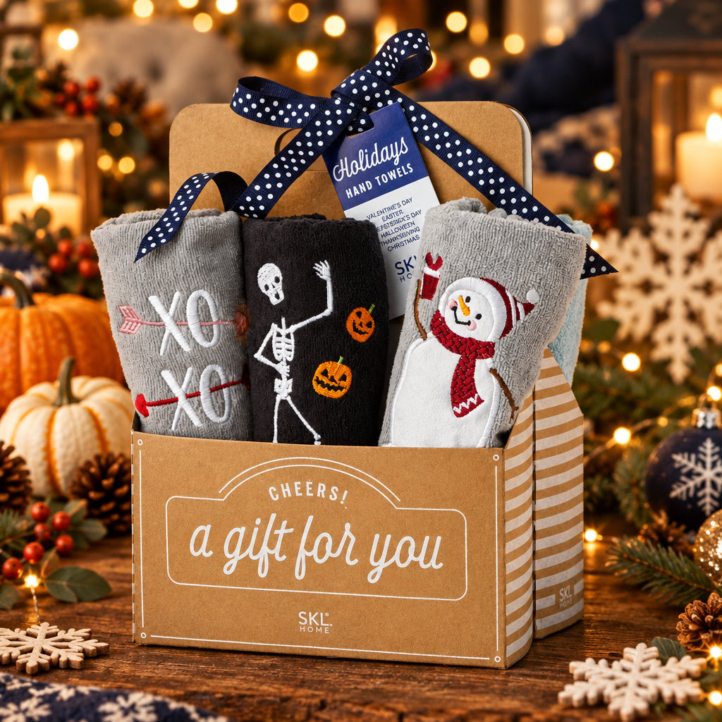 Assorted Holiday 6-Piece Hand Towel Set 6 Count