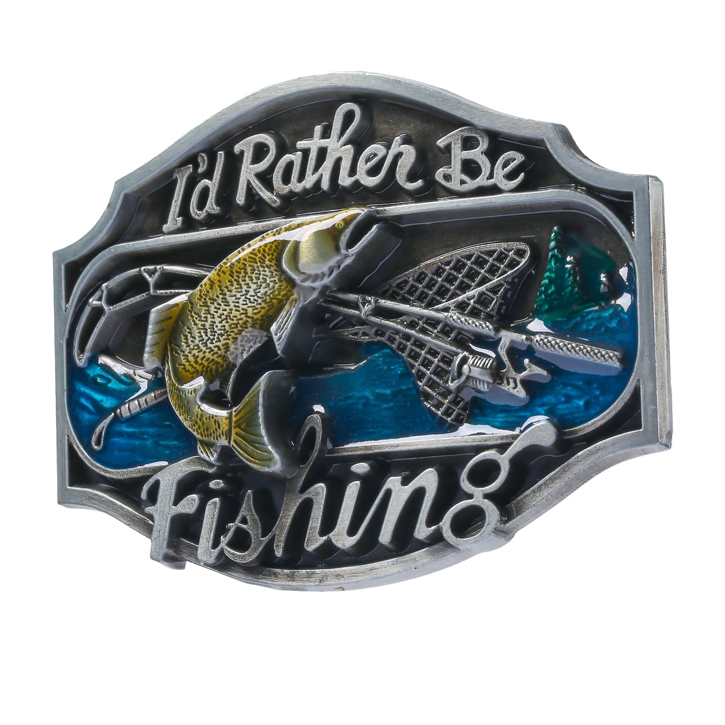 LuluCircle Durable & Authentic Western Belt Buckle Men Women (Fishing) Classic Cowboy Elegance