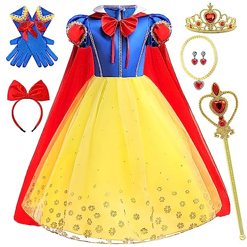 Princess Snow White Dresses Costume Dress Up 9-10Years