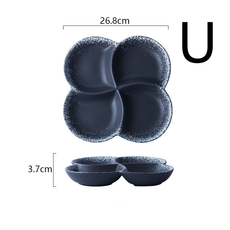 Japanese Ceramic Compartment Dinner Plate