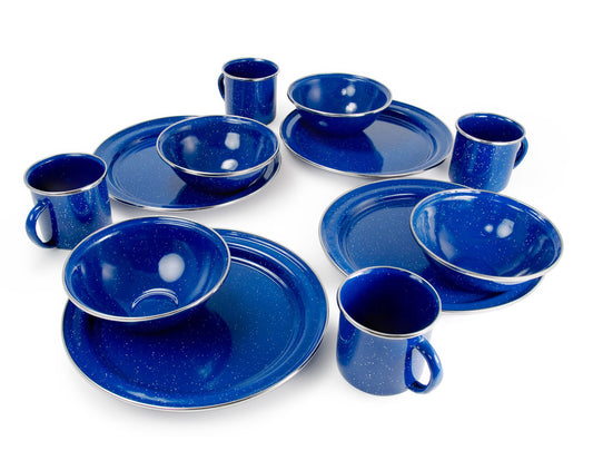 GSI Outdoors Pioneer Enamel Camp Table Set for 4