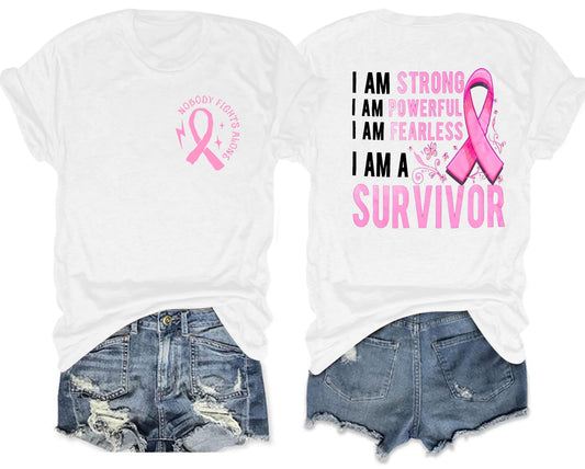 Breast Cancer Shirt Women I Am A Survivor T-Shirt