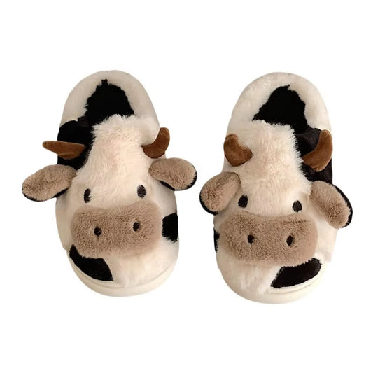 Cartoon Cute Cow House Slippers