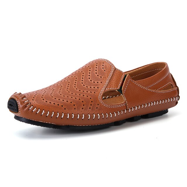 Genuine Leather Summer Flat Sandals