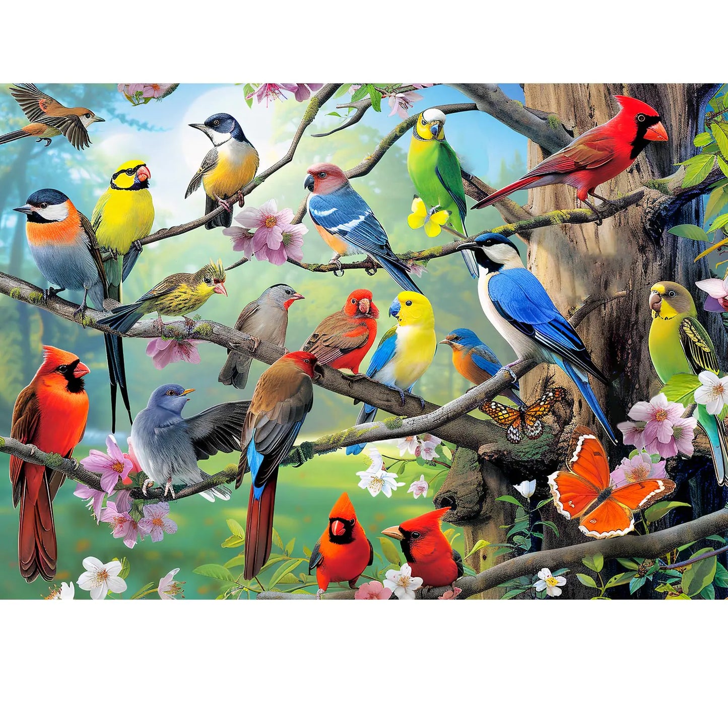 Puzzles for Adults 500 Pieces Bird Jigsaw Puzzles for Adults Kids Colorful Hummingbird Puzzle Summer Cute Family Challenging Puzzle Games