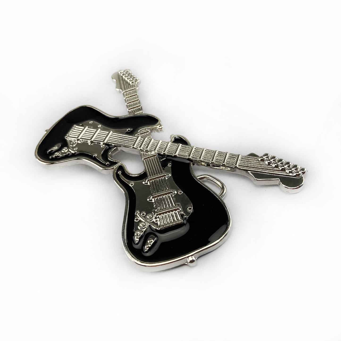 BULLZINE Zinc Alloy Guitar Music Belt Buckle 01884