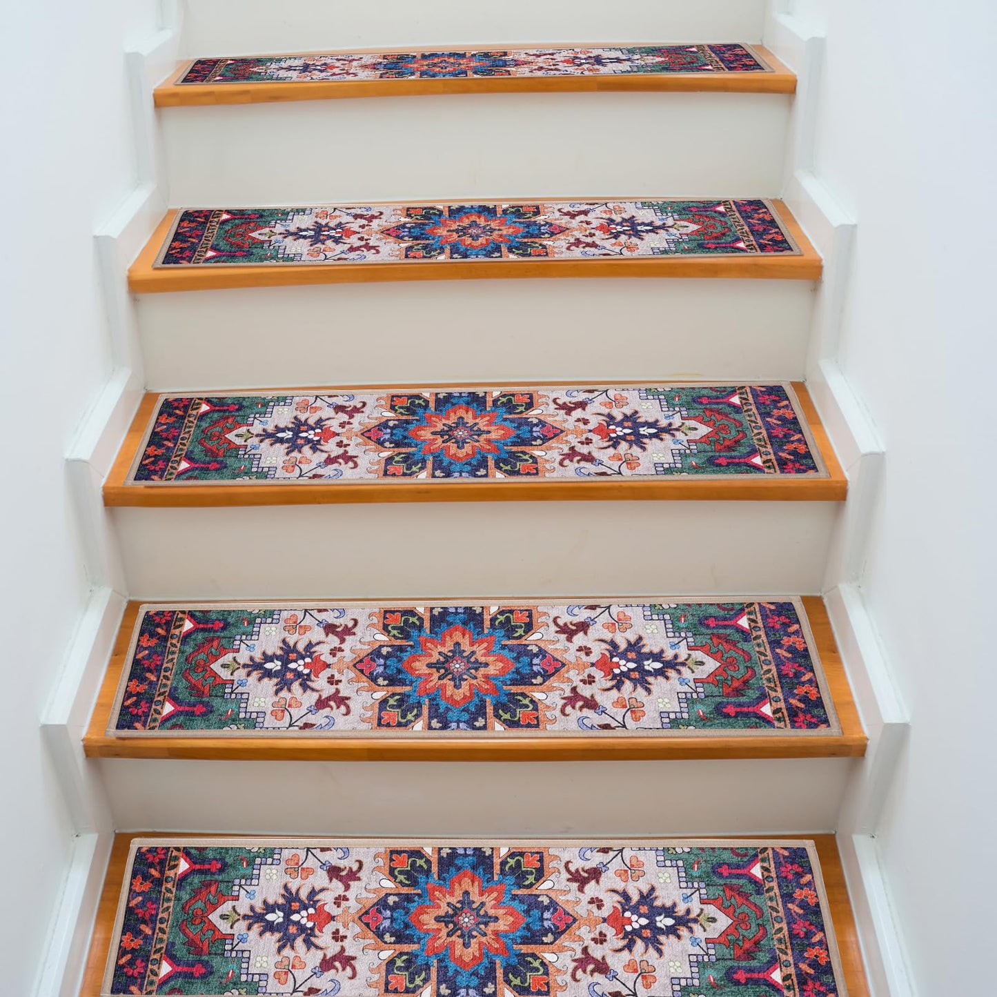 4pc - Indoor Non-Slip Stair Tread Carpet 30" x 8"