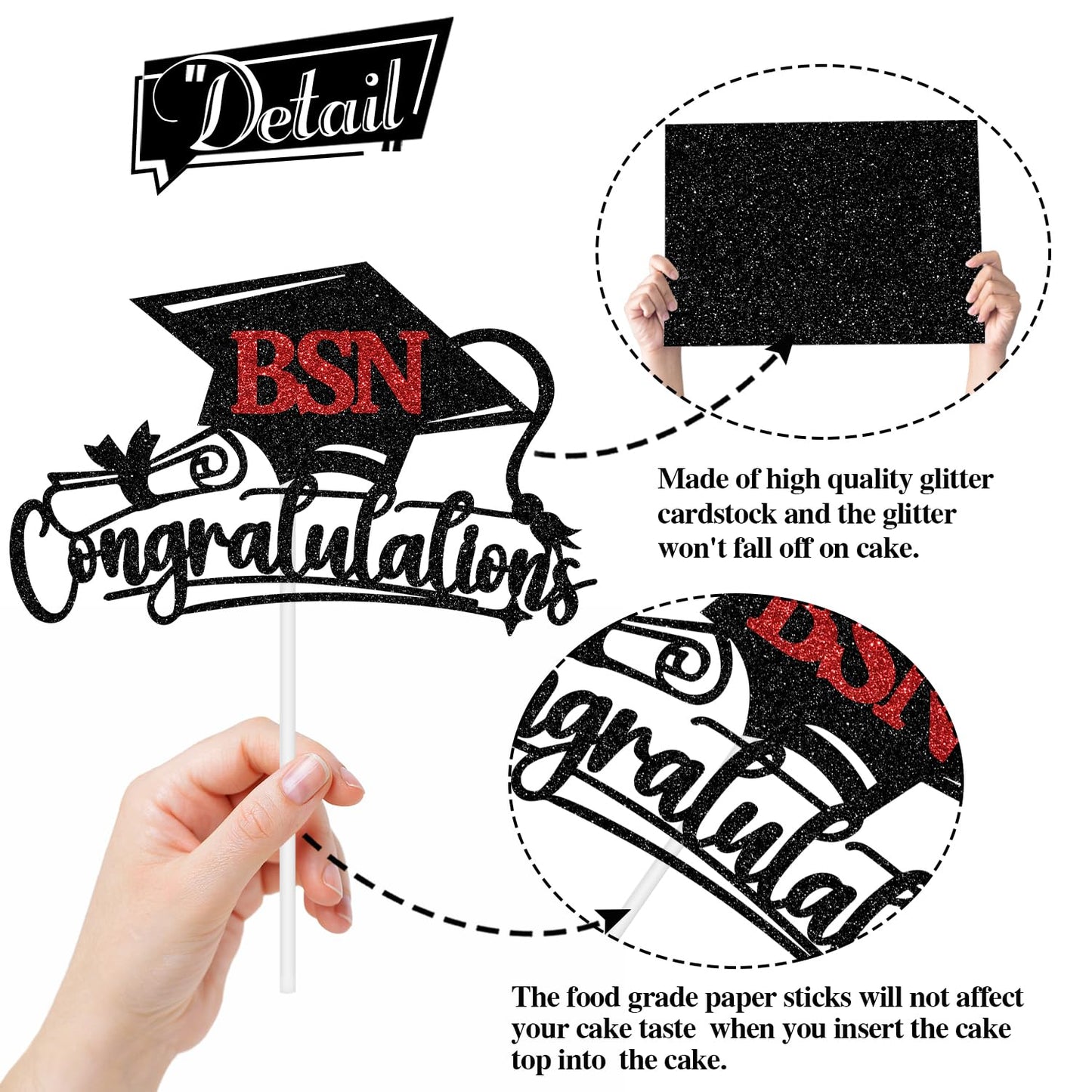 Congratulations BSN Cake Topper - Nursing Graduation