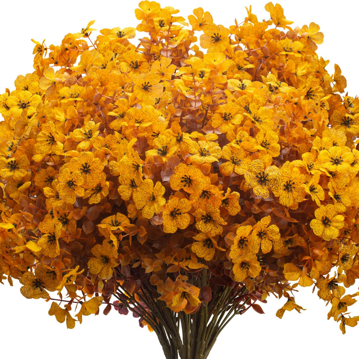 16 Bundles Artificial Fall Mums Silk Plants 13.5in