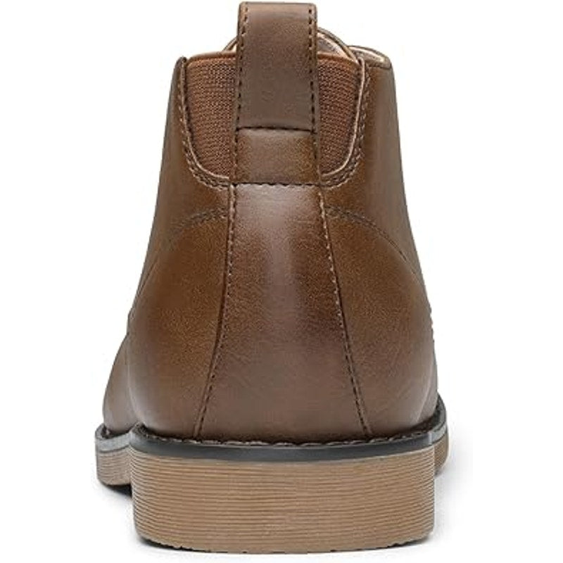 Bruno Marc Men's Brown Lace-Up Chukka Boots-Size 11