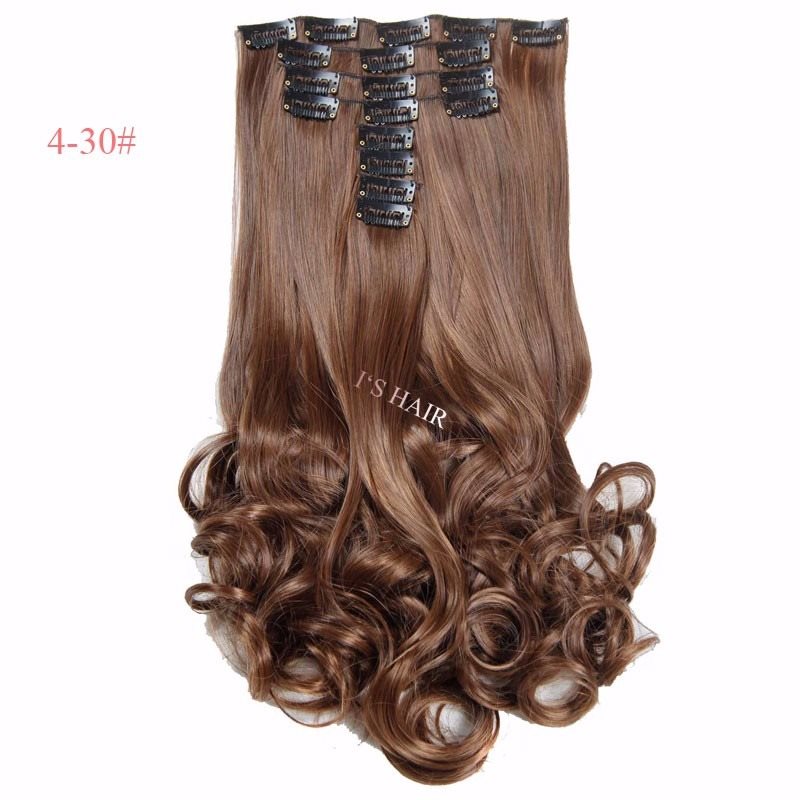18-Piece Long Wavy Hair Extensions