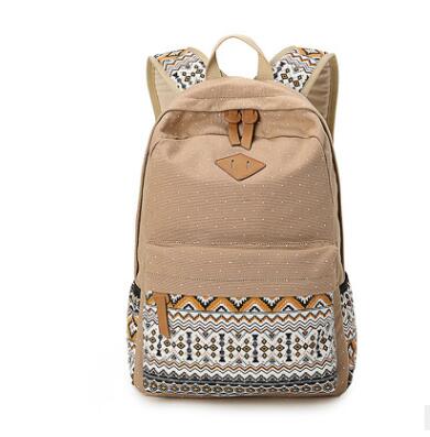Canvas Print Women's Backpack