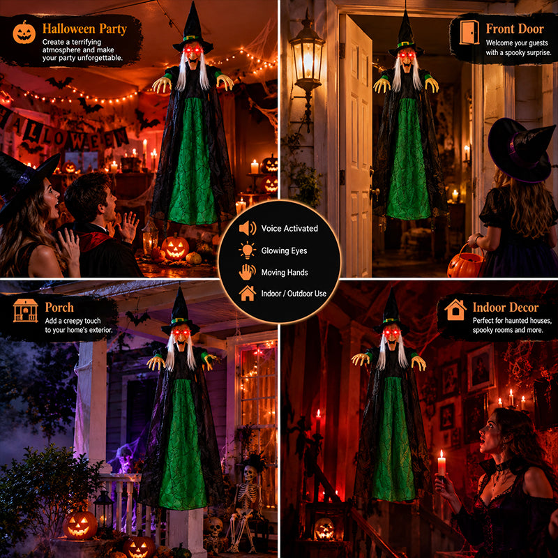 Life Size Talking Witch Decoration