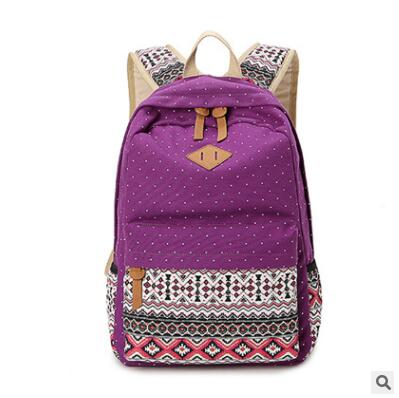 Canvas Print Women's Backpack