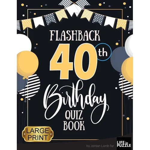 40th Birthday Quiz Book and Mixed Puzzles