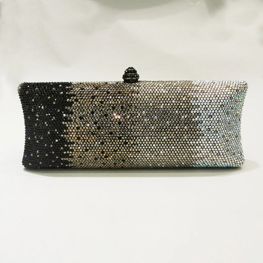 Gradient Rhinestone Evening Clutch Bag