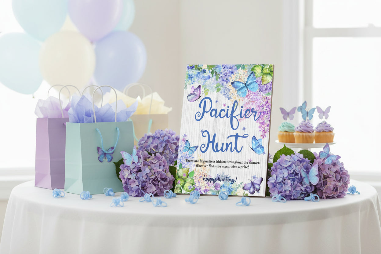 Blue Baby Pacifier Hunt Game Set