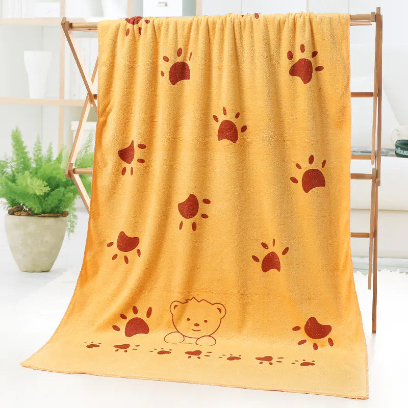 Microfiber Beach Towel with Cartoon Print Design