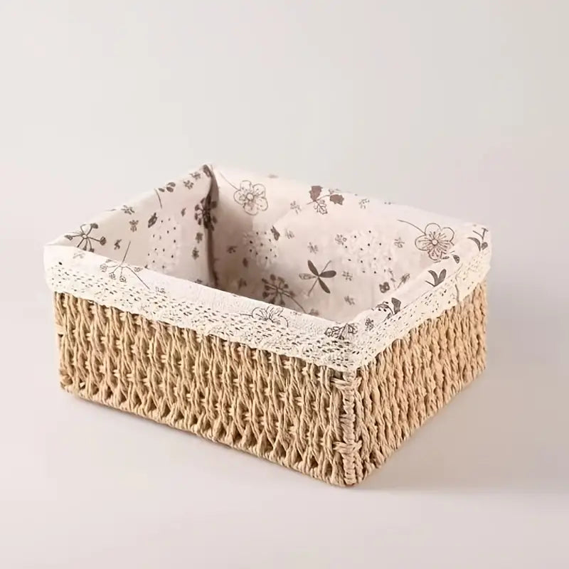 3-Piece Handmade Rattan Storage Basket