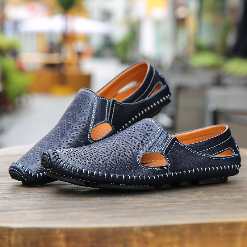 Genuine Leather Summer Flat Sandals