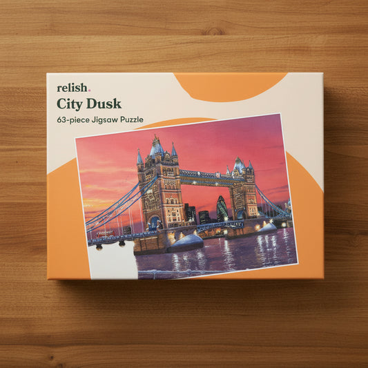 63 Piece Dementia-Friendly Jigsaw Puzzle- Relish London City Dusk