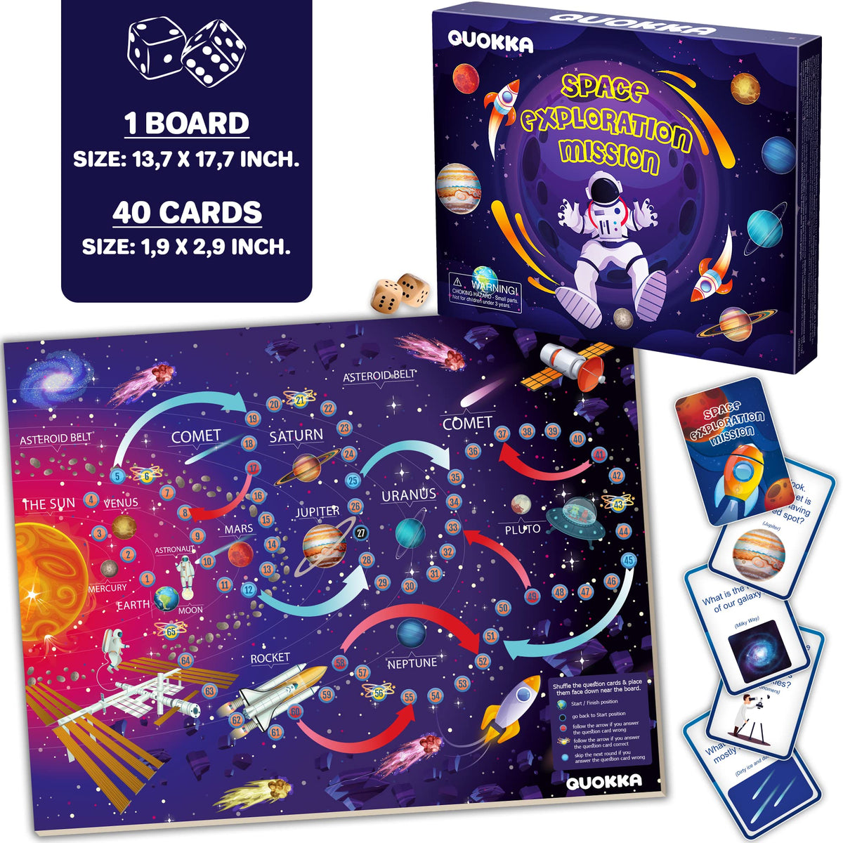 Educational Trivia Learning Board Games Set