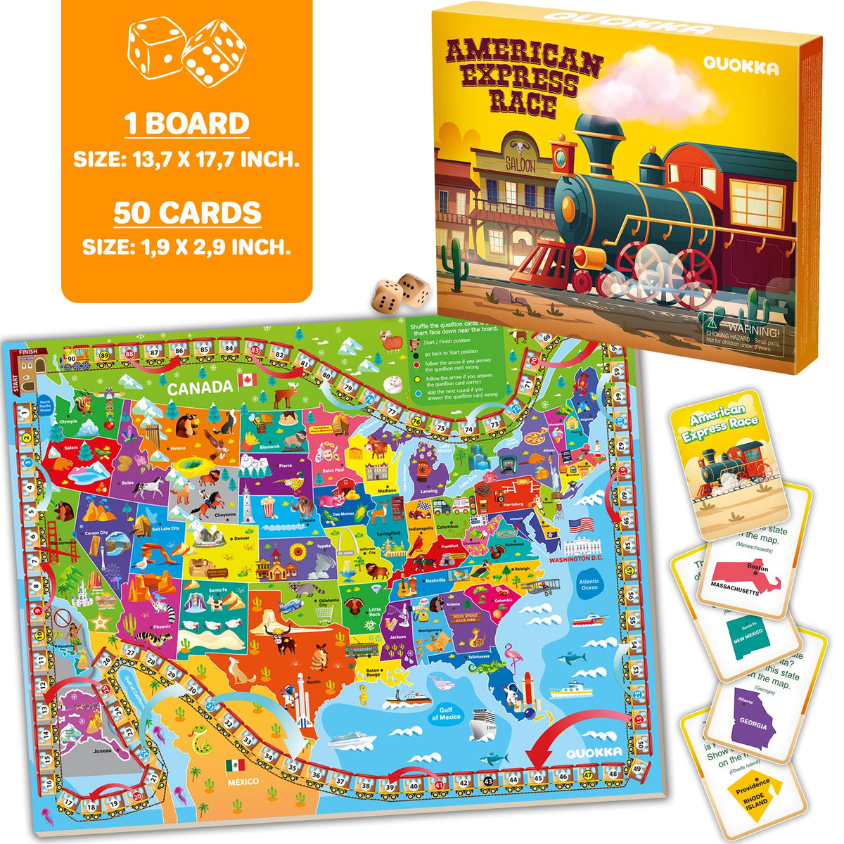 Educational Trivia Learning Board Games Set