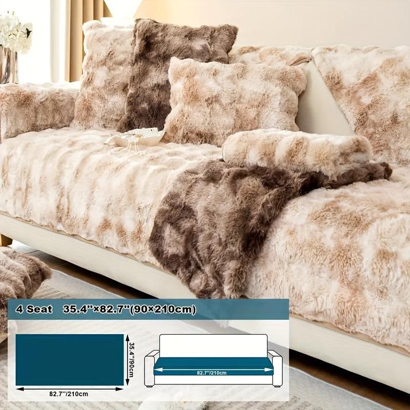 Luxurious Gradient Velvet Sofa Cover
