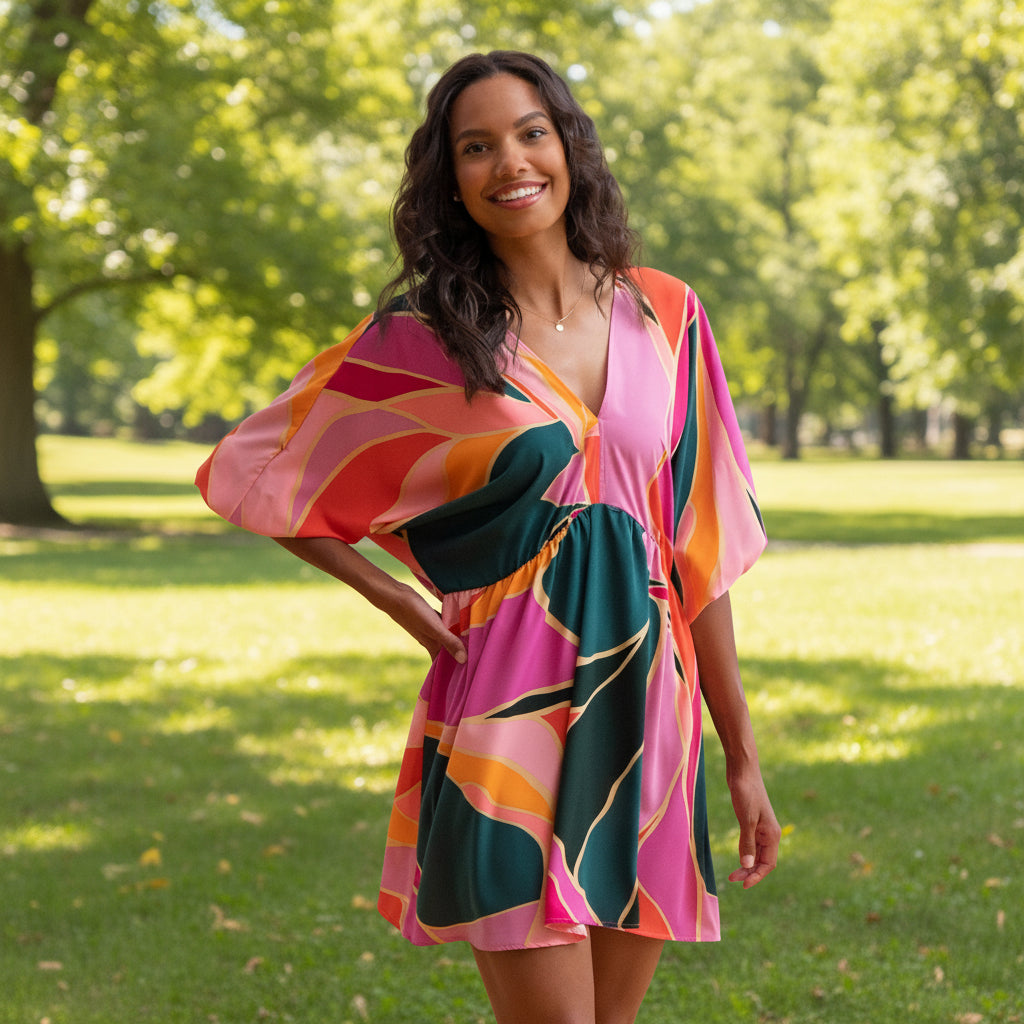 Metamorphosis Kimono Mini Dress