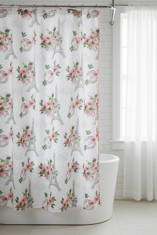 For the Love of Paris Shower Curtain