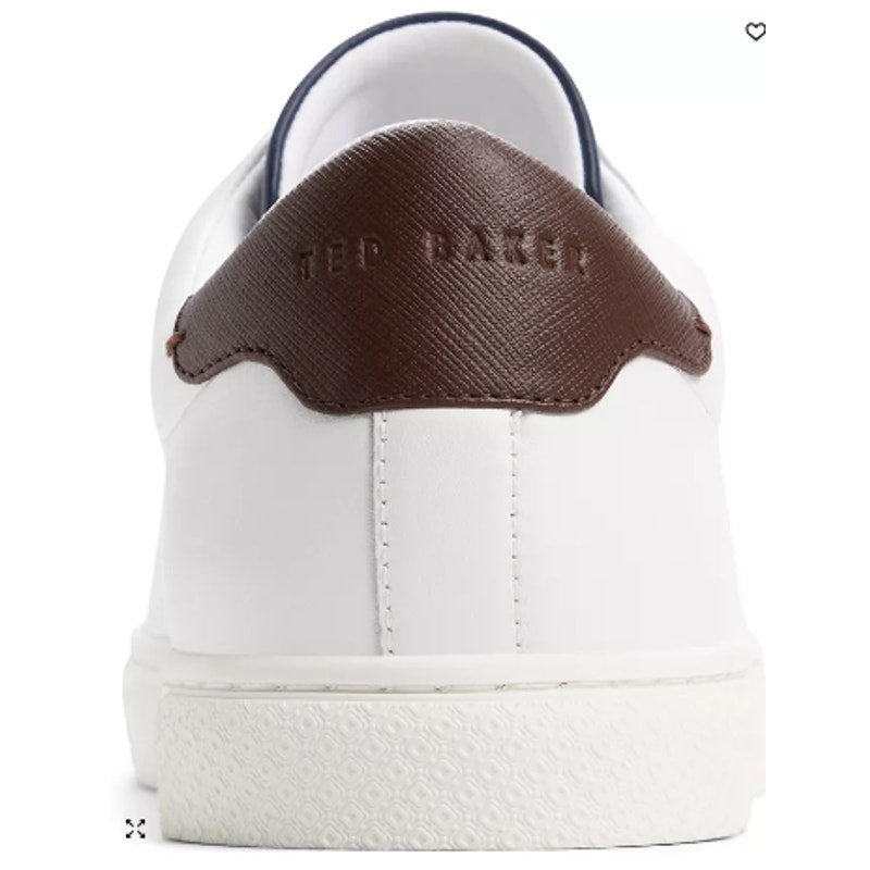 Ted Baker Men's White Leather Lace Up Sneakers-Size 11