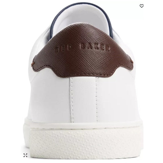 Ted Baker Men's White Leather Lace Up Sneakers-Size 11