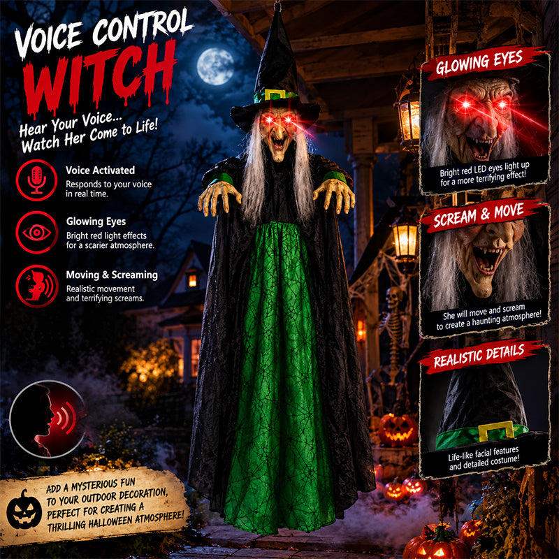 Life Size Talking Witch Decoration